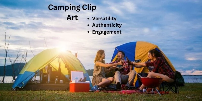 Features of camping clip art